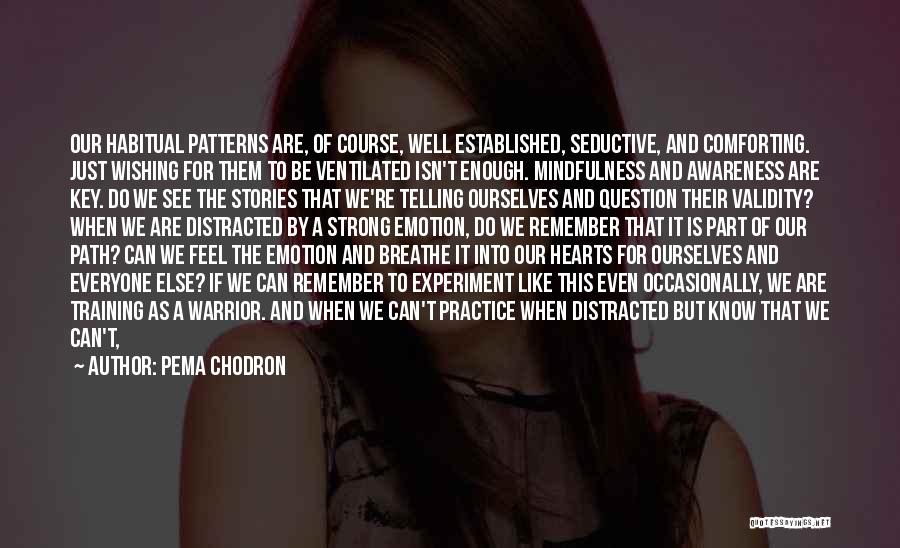 Pema Chodron Quotes: Our Habitual Patterns Are, Of Course, Well Established, Seductive, And Comforting. Just Wishing For Them To Be Ventilated Isn't Enough.