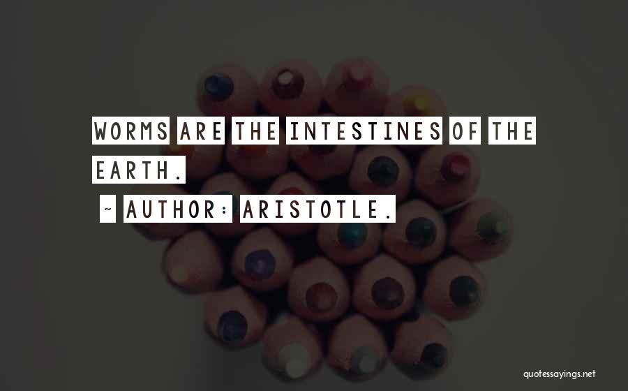 Aristotle. Quotes: Worms Are The Intestines Of The Earth.