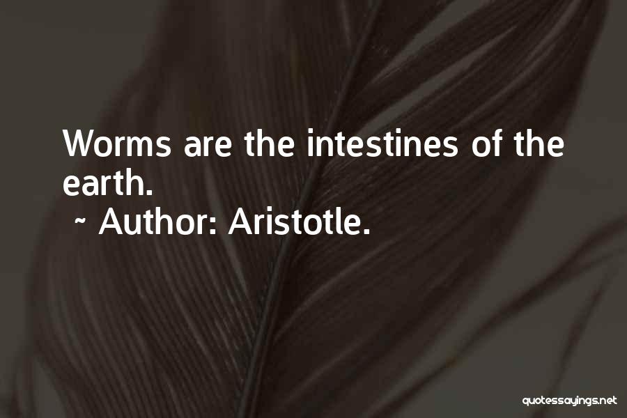 Aristotle. Quotes: Worms Are The Intestines Of The Earth.