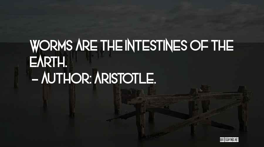 Aristotle. Quotes: Worms Are The Intestines Of The Earth.