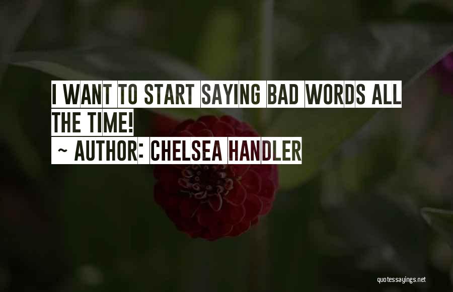 Chelsea Handler Quotes: I Want To Start Saying Bad Words All The Time!