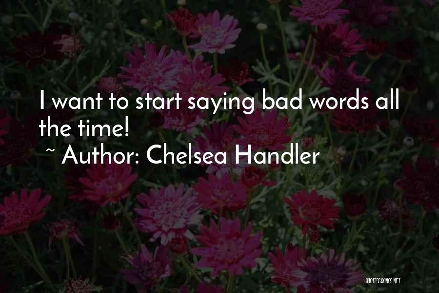 Chelsea Handler Quotes: I Want To Start Saying Bad Words All The Time!