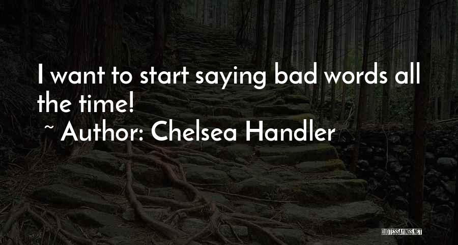 Chelsea Handler Quotes: I Want To Start Saying Bad Words All The Time!