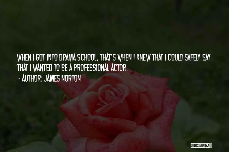 James Norton Quotes: When I Got Into Drama School, That's When I Knew That I Could Safely Say That I Wanted To Be