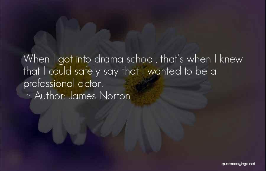 James Norton Quotes: When I Got Into Drama School, That's When I Knew That I Could Safely Say That I Wanted To Be