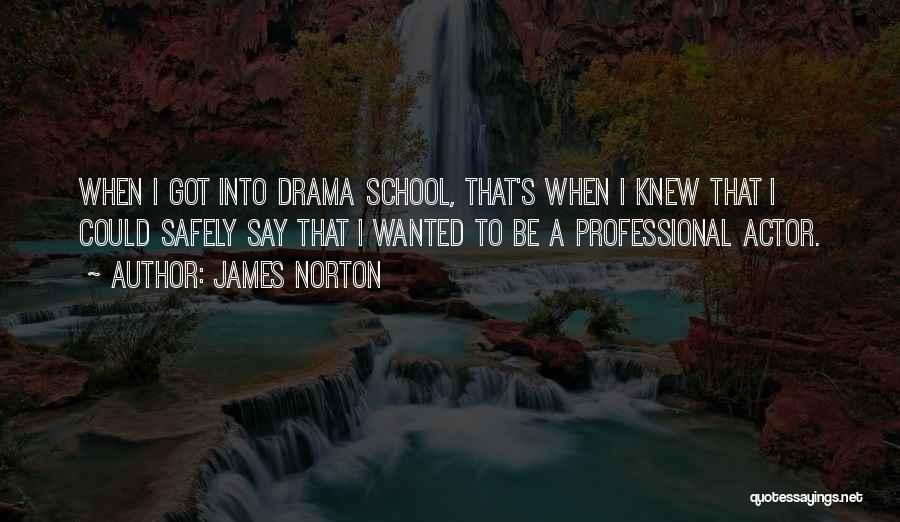 James Norton Quotes: When I Got Into Drama School, That's When I Knew That I Could Safely Say That I Wanted To Be