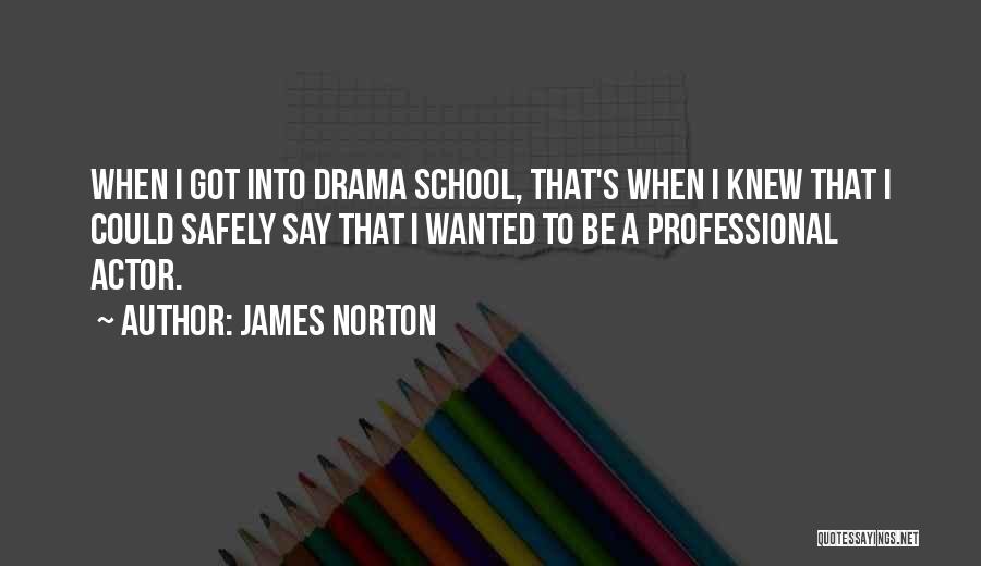 James Norton Quotes: When I Got Into Drama School, That's When I Knew That I Could Safely Say That I Wanted To Be