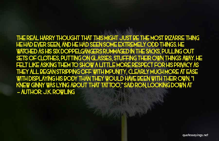 J.K. Rowling Quotes: The Real Harry Thought That This Might Just Be The Most Bizarre Thing He Had Ever Seen, And He Had