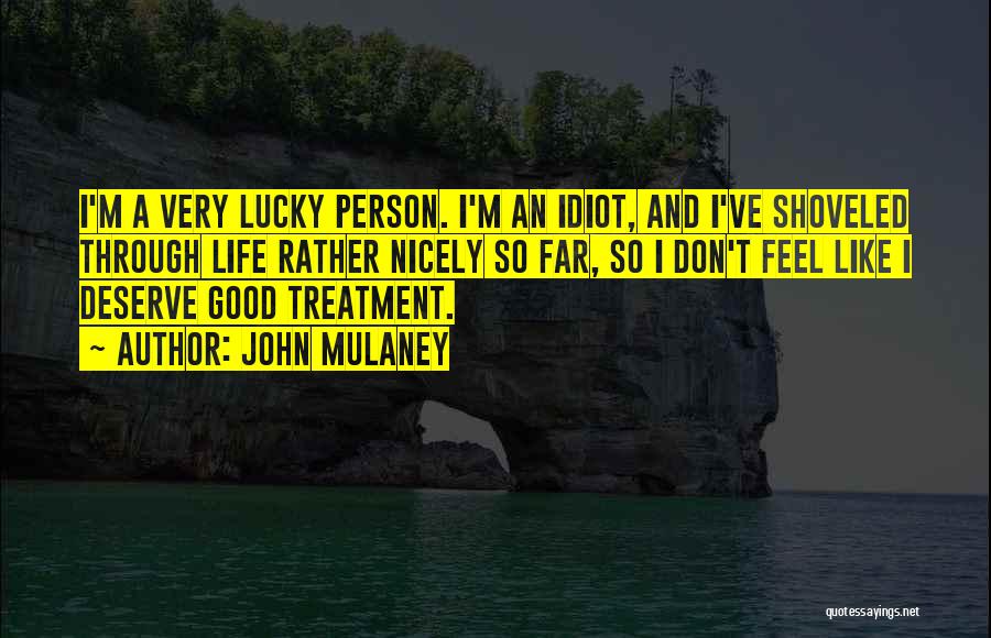 John Mulaney Quotes: I'm A Very Lucky Person. I'm An Idiot, And I've Shoveled Through Life Rather Nicely So Far, So I Don't