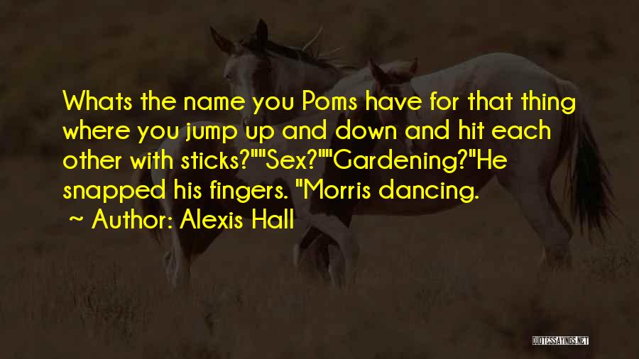 Alexis Hall Quotes: Whats The Name You Poms Have For That Thing Where You Jump Up And Down And Hit Each Other With