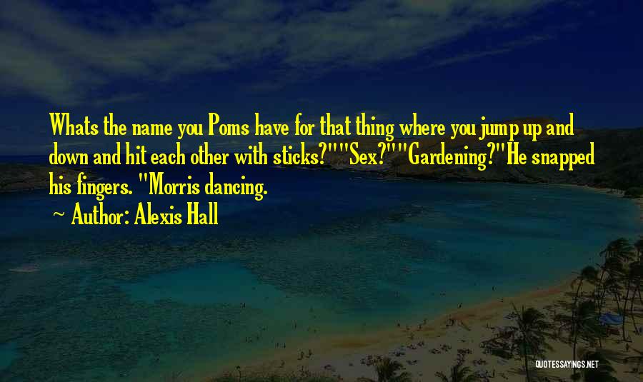 Alexis Hall Quotes: Whats The Name You Poms Have For That Thing Where You Jump Up And Down And Hit Each Other With