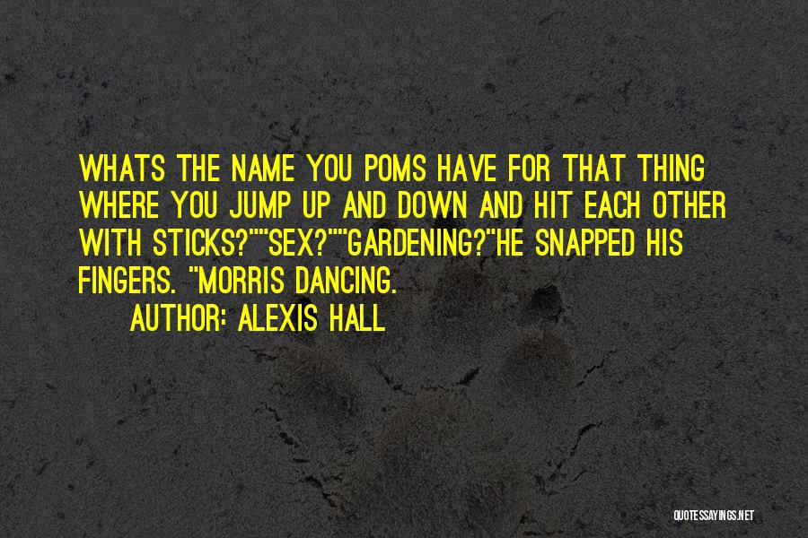 Alexis Hall Quotes: Whats The Name You Poms Have For That Thing Where You Jump Up And Down And Hit Each Other With