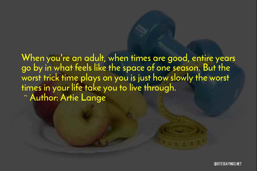 Artie Lange Quotes: When You're An Adult, When Times Are Good, Entire Years Go By In What Feels Like The Space Of One