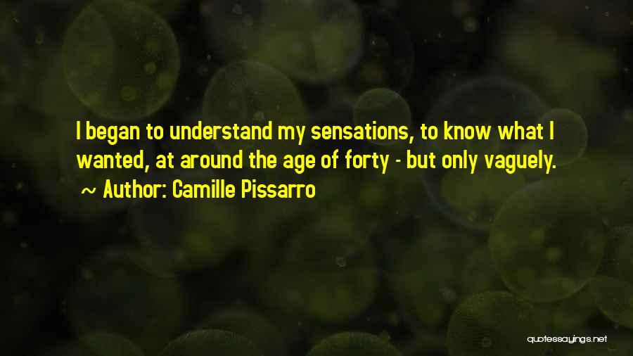 Camille Pissarro Quotes: I Began To Understand My Sensations, To Know What I Wanted, At Around The Age Of Forty - But Only