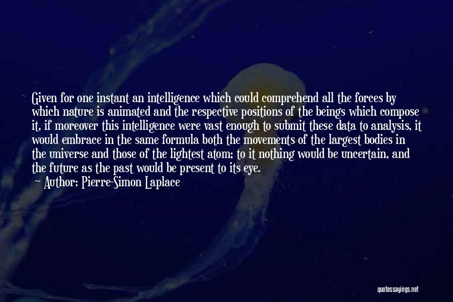 Pierre-Simon Laplace Quotes: Given For One Instant An Intelligence Which Could Comprehend All The Forces By Which Nature Is Animated And The Respective