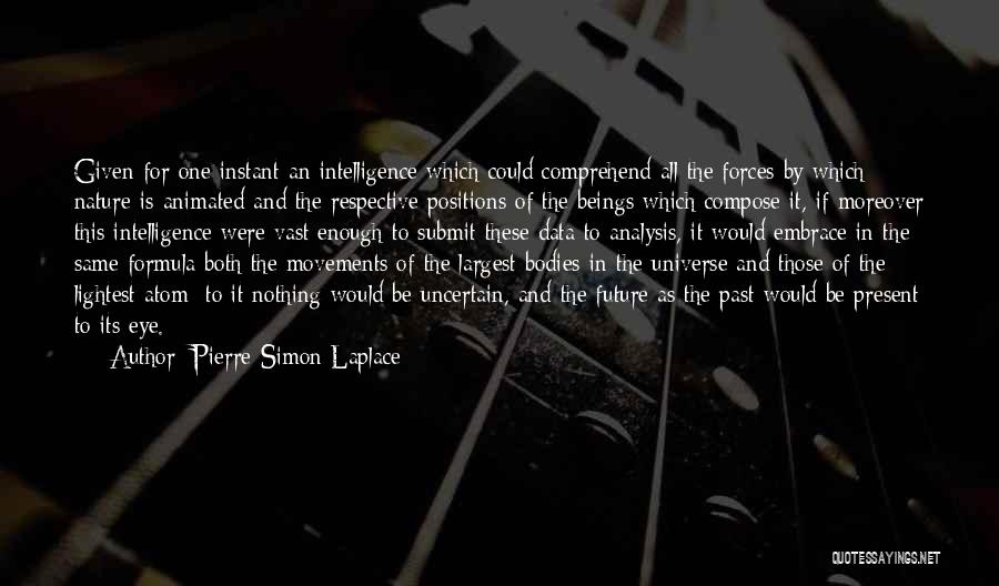 Pierre-Simon Laplace Quotes: Given For One Instant An Intelligence Which Could Comprehend All The Forces By Which Nature Is Animated And The Respective