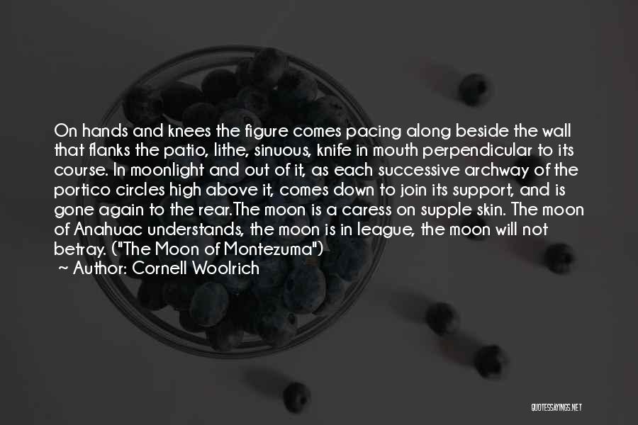 Cornell Woolrich Quotes: On Hands And Knees The Figure Comes Pacing Along Beside The Wall That Flanks The Patio, Lithe, Sinuous, Knife In