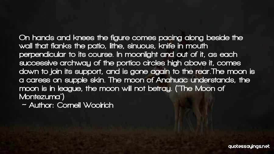 Cornell Woolrich Quotes: On Hands And Knees The Figure Comes Pacing Along Beside The Wall That Flanks The Patio, Lithe, Sinuous, Knife In