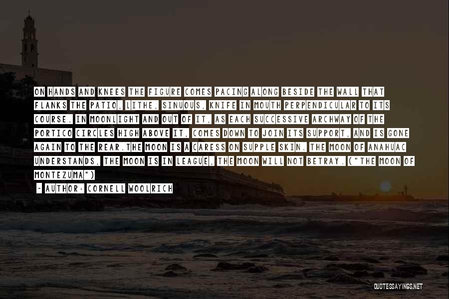 Cornell Woolrich Quotes: On Hands And Knees The Figure Comes Pacing Along Beside The Wall That Flanks The Patio, Lithe, Sinuous, Knife In