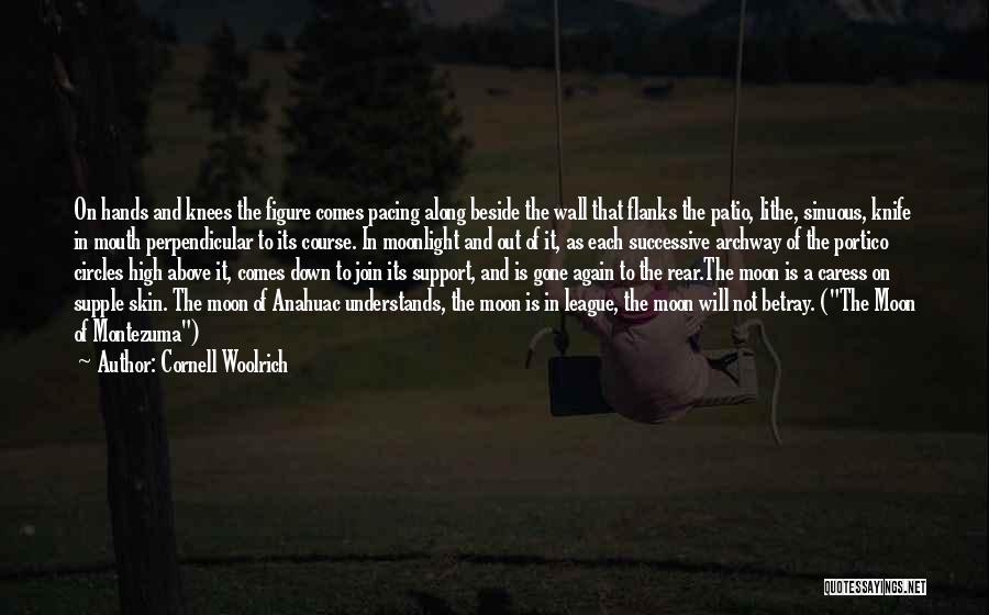 Cornell Woolrich Quotes: On Hands And Knees The Figure Comes Pacing Along Beside The Wall That Flanks The Patio, Lithe, Sinuous, Knife In