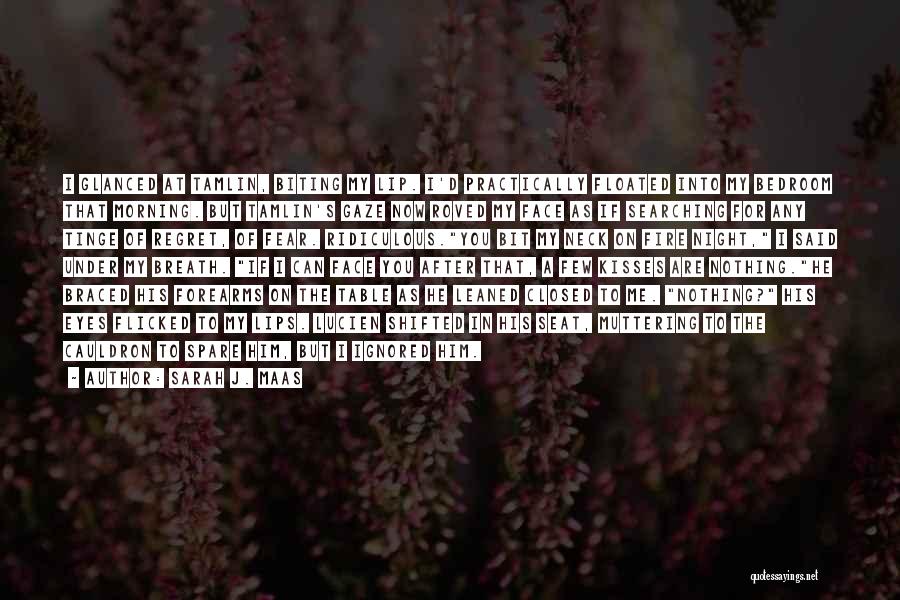Sarah J. Maas Quotes: I Glanced At Tamlin, Biting My Lip. I'd Practically Floated Into My Bedroom That Morning. But Tamlin's Gaze Now Roved
