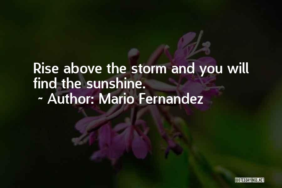 Mario Fernandez Quotes: Rise Above The Storm And You Will Find The Sunshine.