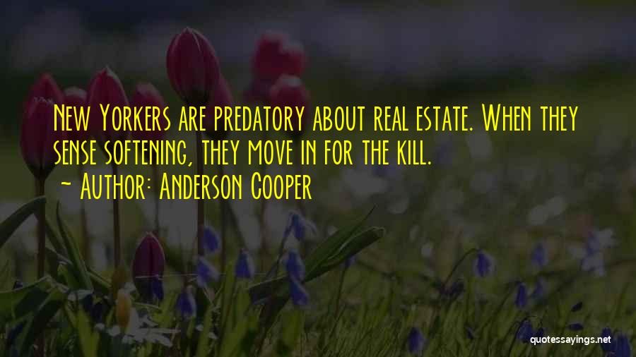 Anderson Cooper Quotes: New Yorkers Are Predatory About Real Estate. When They Sense Softening, They Move In For The Kill.