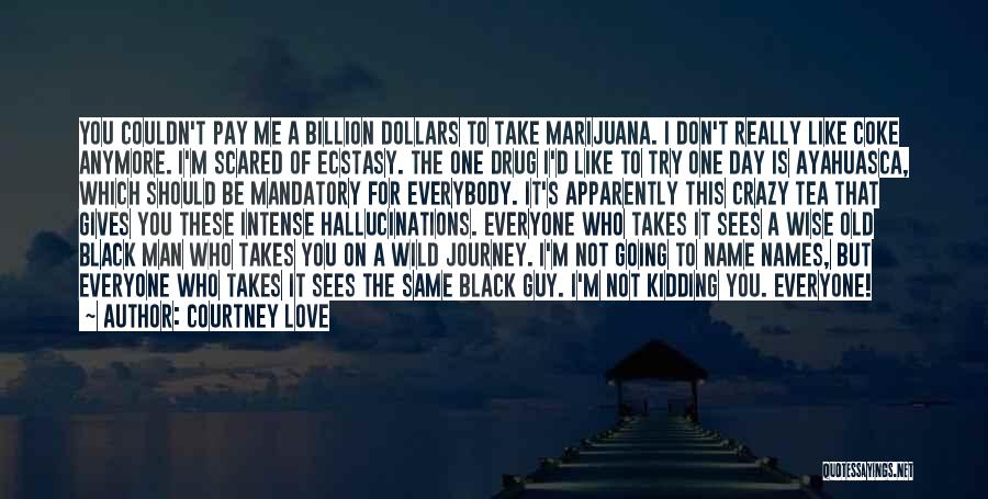 Courtney Love Quotes: You Couldn't Pay Me A Billion Dollars To Take Marijuana. I Don't Really Like Coke Anymore. I'm Scared Of Ecstasy.