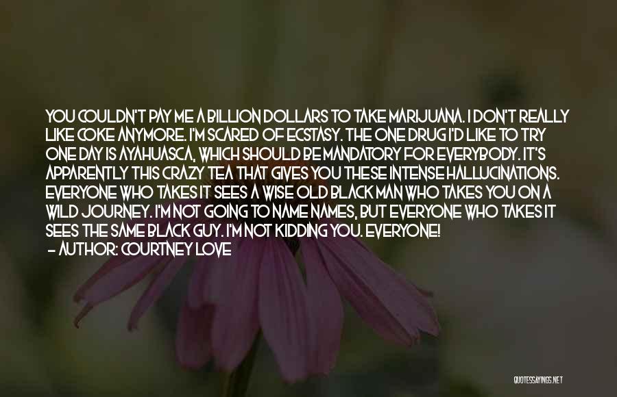 Courtney Love Quotes: You Couldn't Pay Me A Billion Dollars To Take Marijuana. I Don't Really Like Coke Anymore. I'm Scared Of Ecstasy.