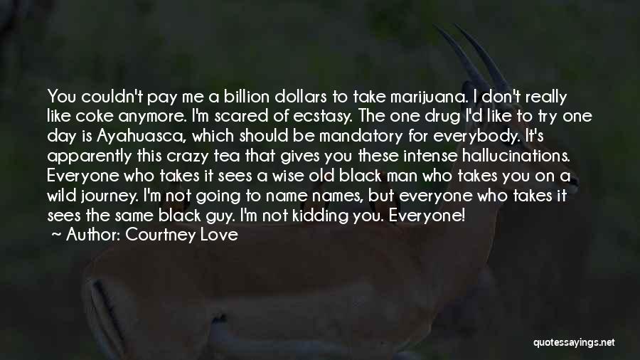 Courtney Love Quotes: You Couldn't Pay Me A Billion Dollars To Take Marijuana. I Don't Really Like Coke Anymore. I'm Scared Of Ecstasy.