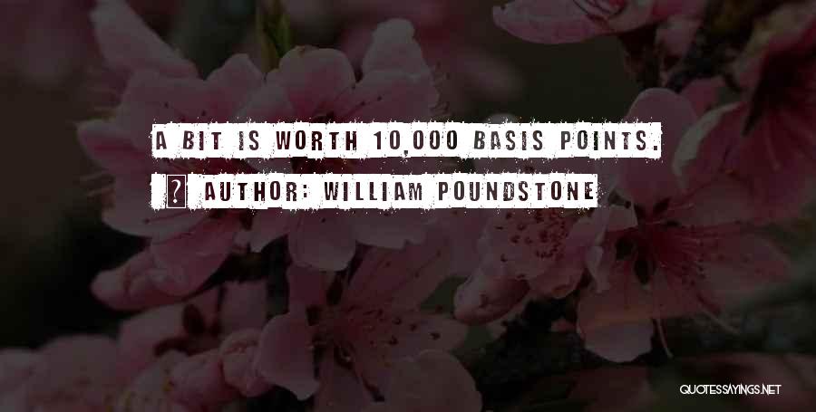 William Poundstone Quotes: A Bit Is Worth 10,000 Basis Points.