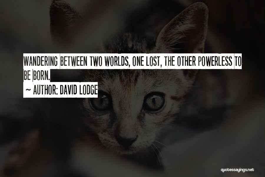 David Lodge Quotes: Wandering Between Two Worlds, One Lost, The Other Powerless To Be Born.