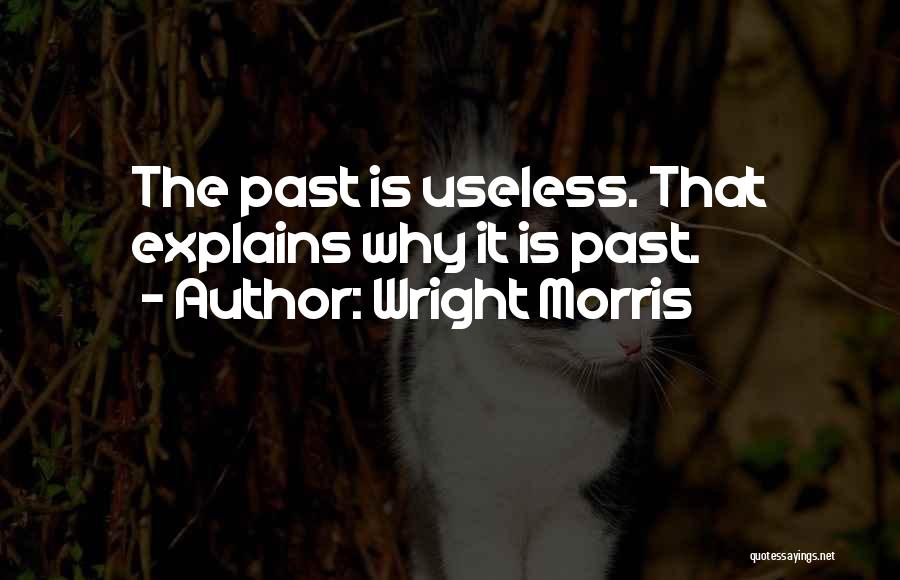 Wright Morris Quotes: The Past Is Useless. That Explains Why It Is Past.