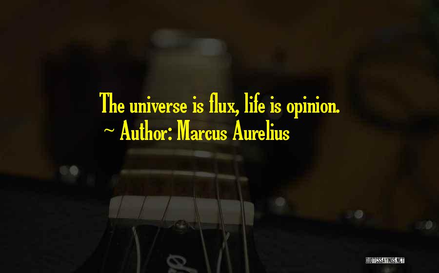 Marcus Aurelius Quotes: The Universe Is Flux, Life Is Opinion.