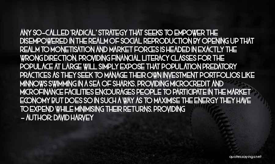 David Harvey Quotes: Any So-called 'radical' Strategy That Seeks To Empower The Disempowered In The Realm Of Social Reproduction By Opening Up That