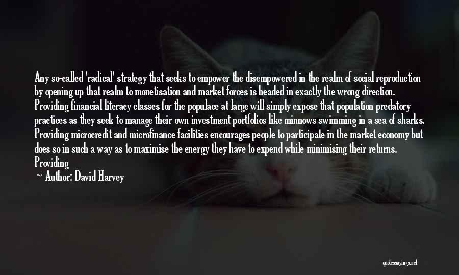 David Harvey Quotes: Any So-called 'radical' Strategy That Seeks To Empower The Disempowered In The Realm Of Social Reproduction By Opening Up That