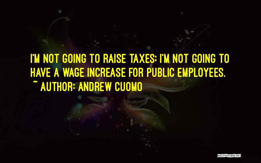 Andrew Cuomo Quotes: I'm Not Going To Raise Taxes; I'm Not Going To Have A Wage Increase For Public Employees.