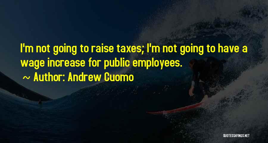 Andrew Cuomo Quotes: I'm Not Going To Raise Taxes; I'm Not Going To Have A Wage Increase For Public Employees.