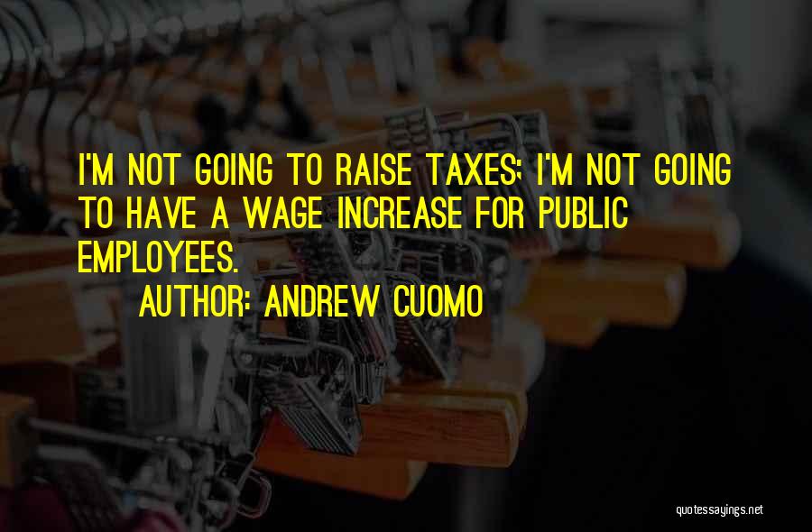 Andrew Cuomo Quotes: I'm Not Going To Raise Taxes; I'm Not Going To Have A Wage Increase For Public Employees.