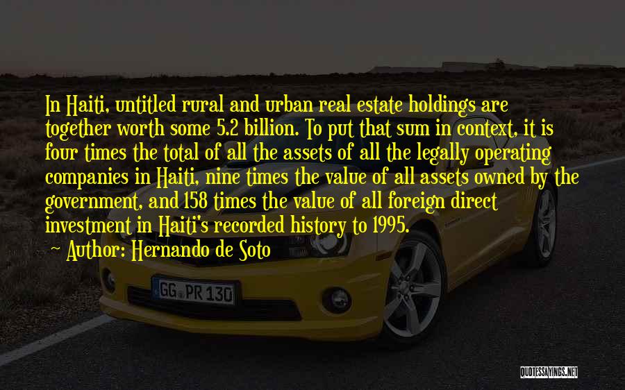 1995 Quotes By Hernando De Soto