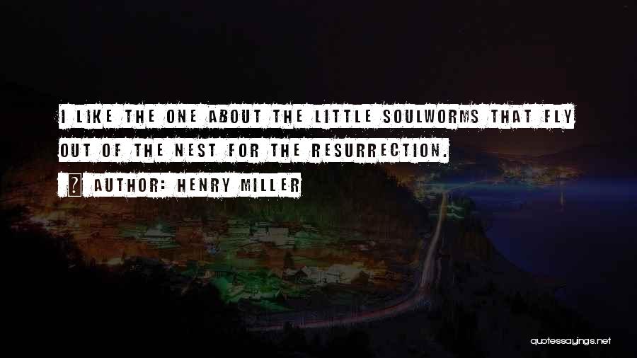Henry Miller Quotes: I Like The One About The Little Soulworms That Fly Out Of The Nest For The Resurrection.