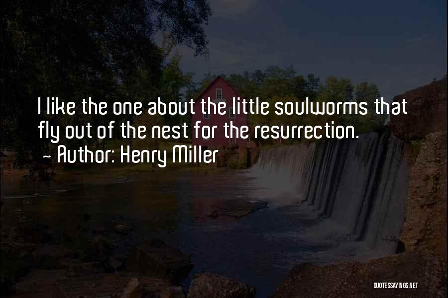 Henry Miller Quotes: I Like The One About The Little Soulworms That Fly Out Of The Nest For The Resurrection.