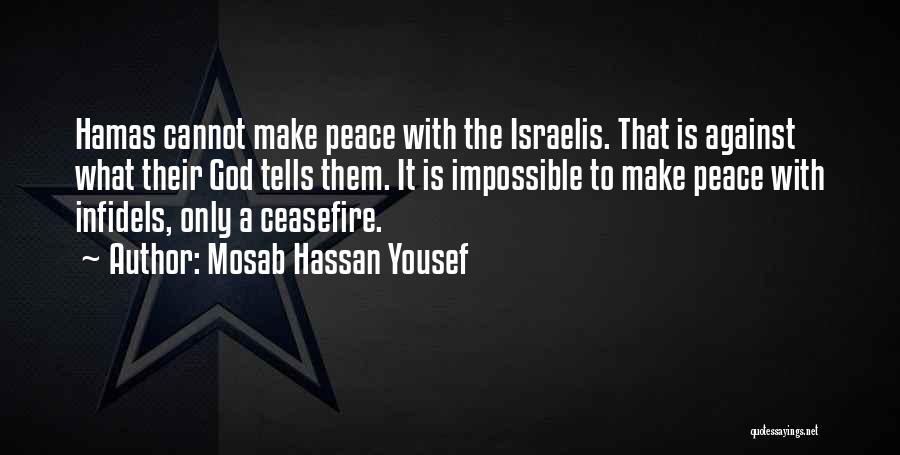 Mosab Hassan Yousef Quotes: Hamas Cannot Make Peace With The Israelis. That Is Against What Their God Tells Them. It Is Impossible To Make
