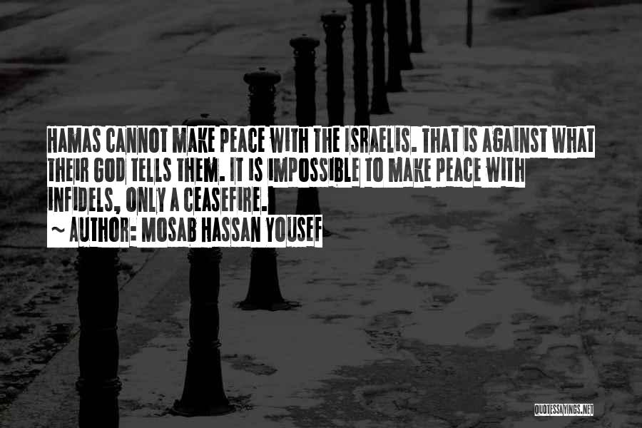 Mosab Hassan Yousef Quotes: Hamas Cannot Make Peace With The Israelis. That Is Against What Their God Tells Them. It Is Impossible To Make