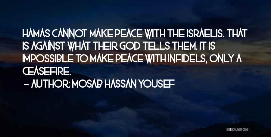 Mosab Hassan Yousef Quotes: Hamas Cannot Make Peace With The Israelis. That Is Against What Their God Tells Them. It Is Impossible To Make