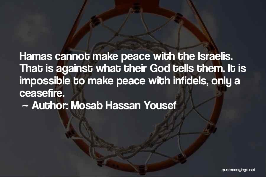 Mosab Hassan Yousef Quotes: Hamas Cannot Make Peace With The Israelis. That Is Against What Their God Tells Them. It Is Impossible To Make