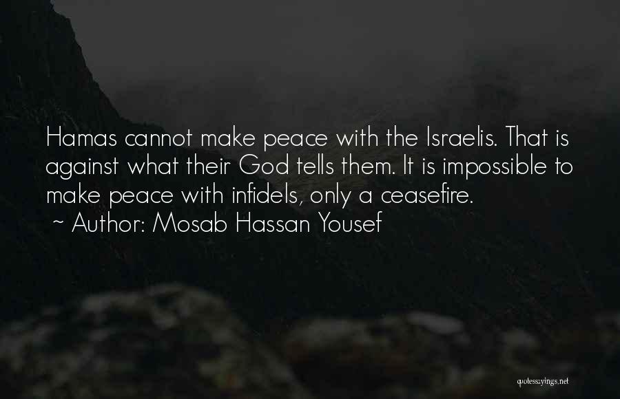 Mosab Hassan Yousef Quotes: Hamas Cannot Make Peace With The Israelis. That Is Against What Their God Tells Them. It Is Impossible To Make