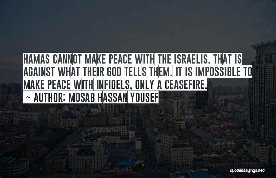 Mosab Hassan Yousef Quotes: Hamas Cannot Make Peace With The Israelis. That Is Against What Their God Tells Them. It Is Impossible To Make