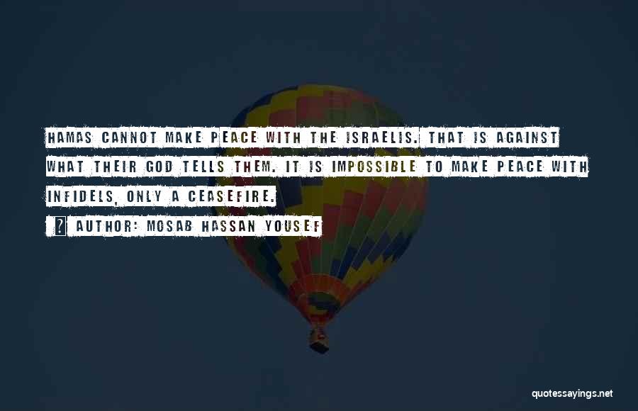 Mosab Hassan Yousef Quotes: Hamas Cannot Make Peace With The Israelis. That Is Against What Their God Tells Them. It Is Impossible To Make