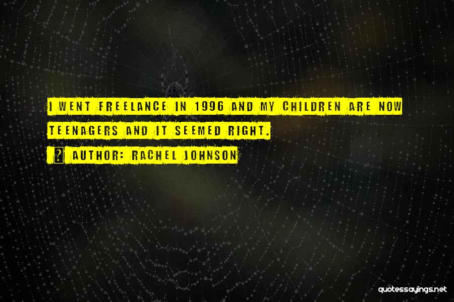 1996 Quotes By Rachel Johnson